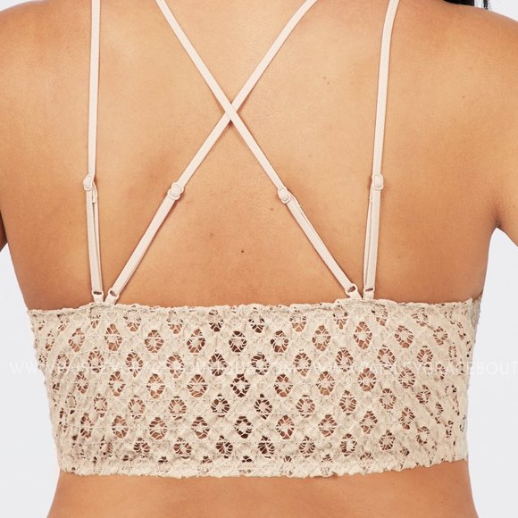 EDEN Plus Nude Floral Padded Lace Bralette - Picture 5 of 7